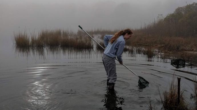 Johnson in swamp water