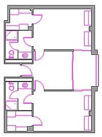 CAD Drawing of general room layout