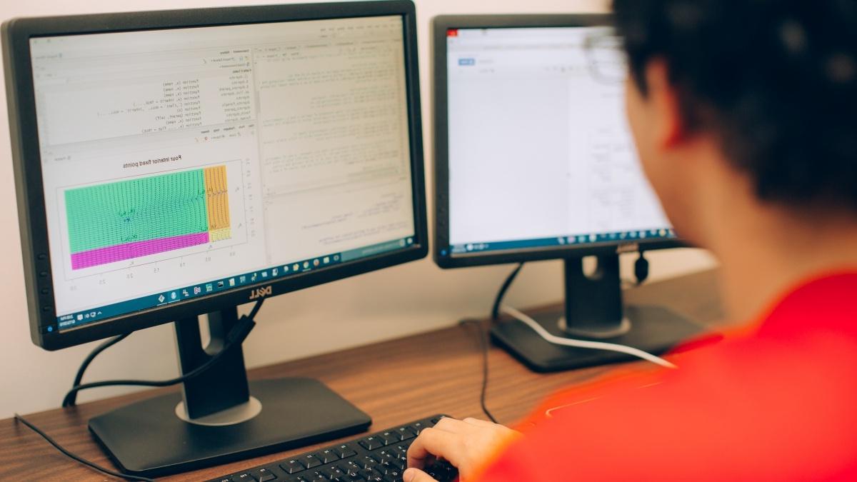 Student facing computer screen